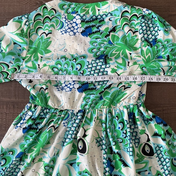 Jodifl Long Puffer Sleeve Belted Floral Dress Size Medium - Picture 4 of 10